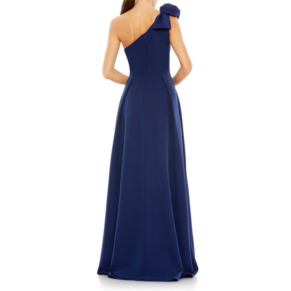 Mac Duggal | Bow One Shoulder A Line Gown - Picture 2 of 4